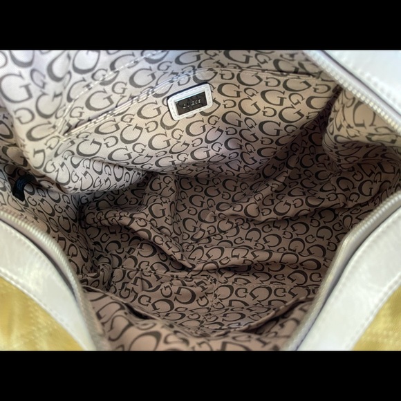 Yellow Guess Faux Leather Fully Lined Handbag - Picture 10 of 15